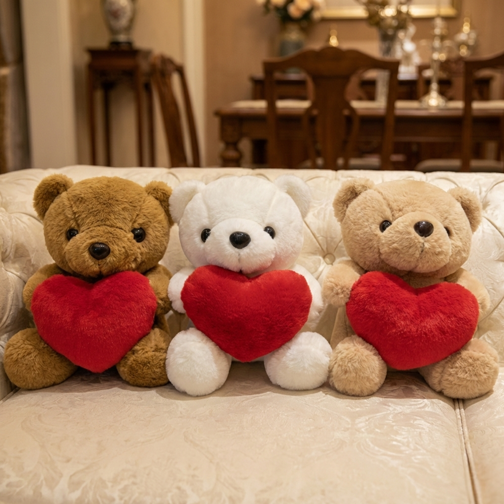 Ours en Peluche avec Cœur (20 cm)