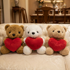 Ours en Peluche avec Cœur (20 cm)