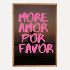 Affiche more amor por favor - Cadre personnalisé