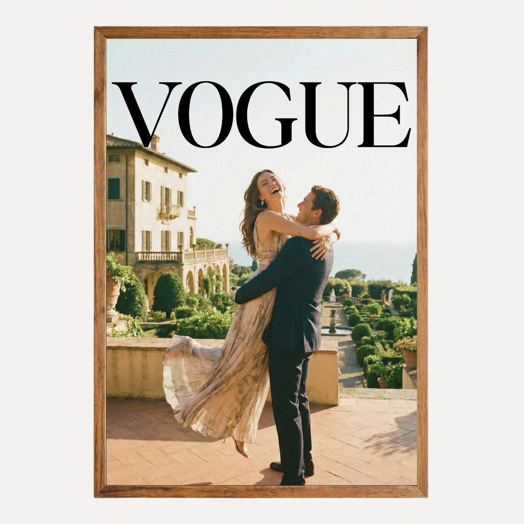 Affiche personnalisée magazine « VOGUE » - Cadre personnalisé pour couple