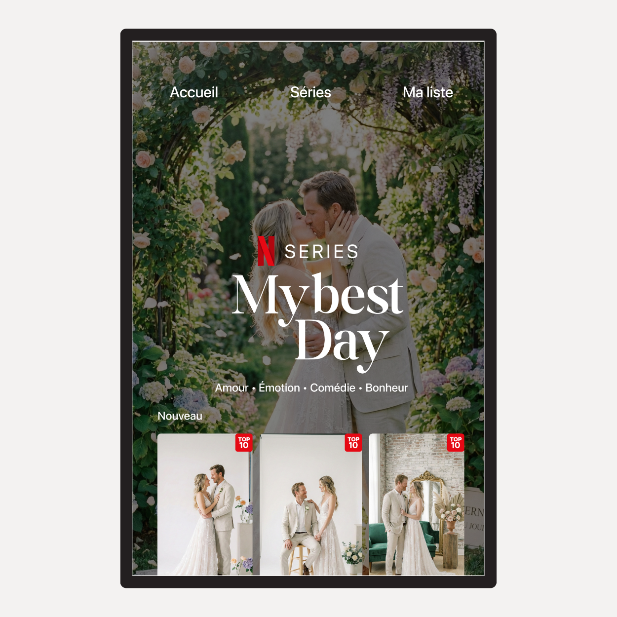 Affiche personnalisée Netflix My Best Day - Cadre Netflix personnalisé