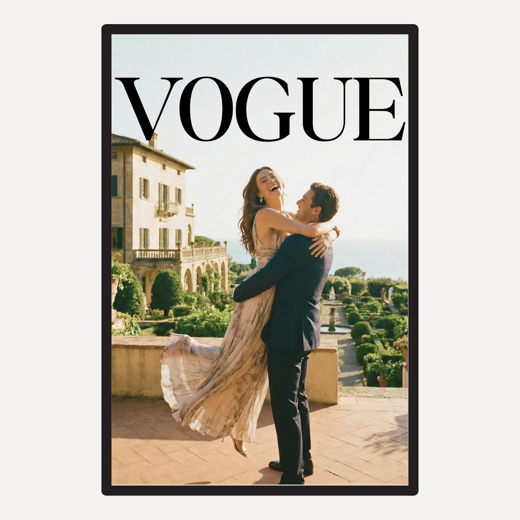 Affiche personnalisée magazine « VOGUE » - Cadre personnalisé pour couple