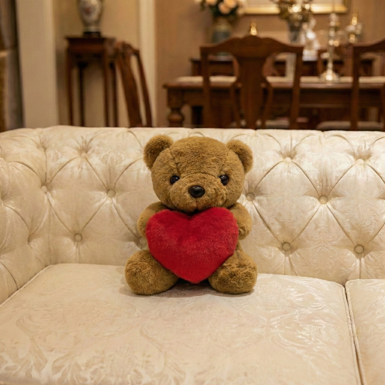 Ours en Peluche avec Cœur (20 cm)