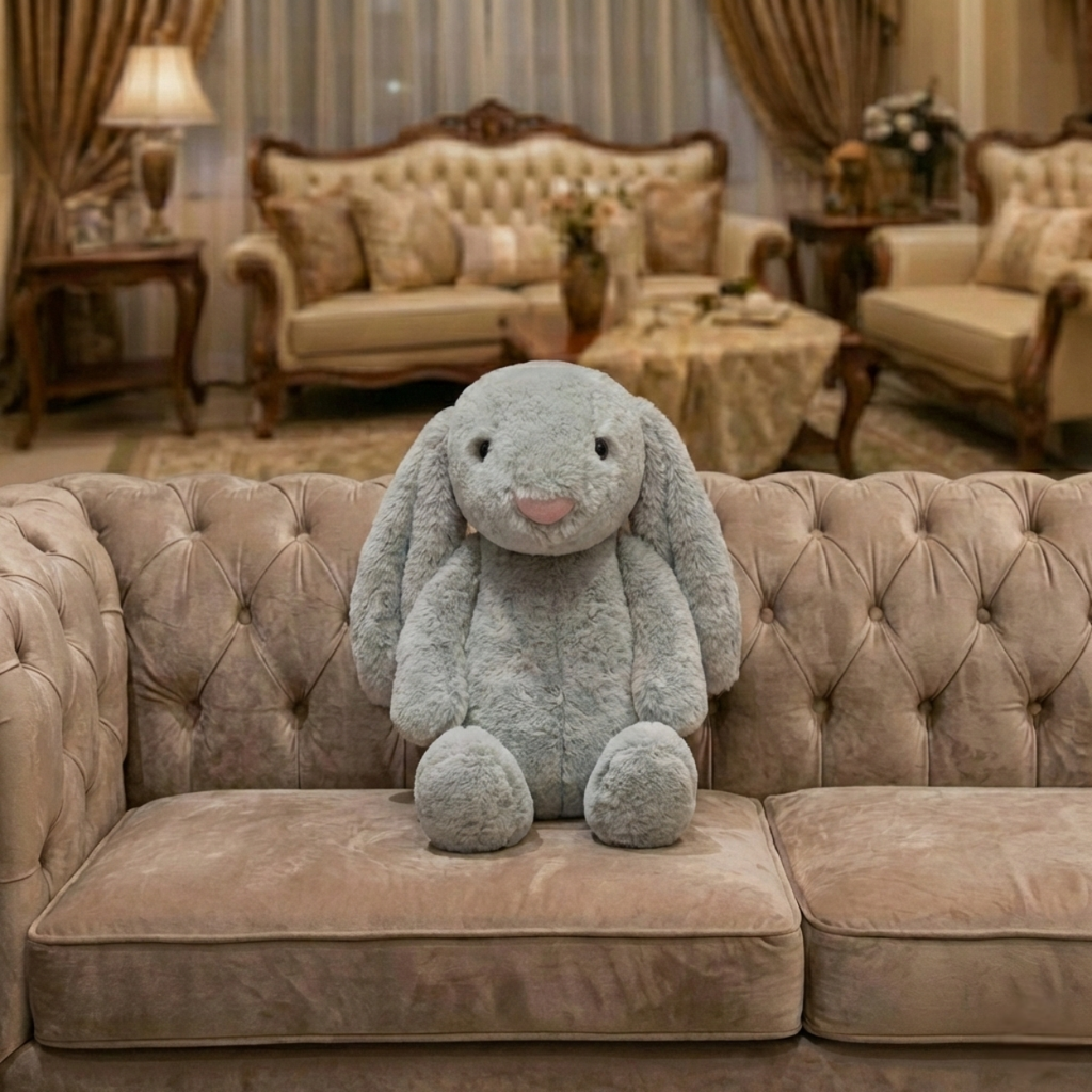 Lapin en Peluche aux Longues Oreilles (35 cm)