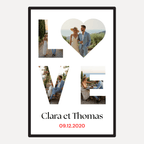 Affiche lettres Love verticale - Cadre personnalisé