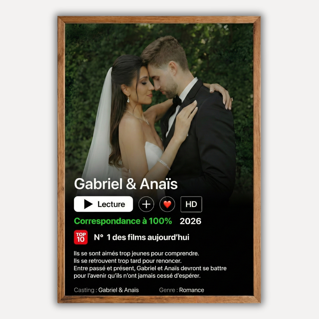 Affiche personnalisée film Netflix - Cadre netflix personnalisé