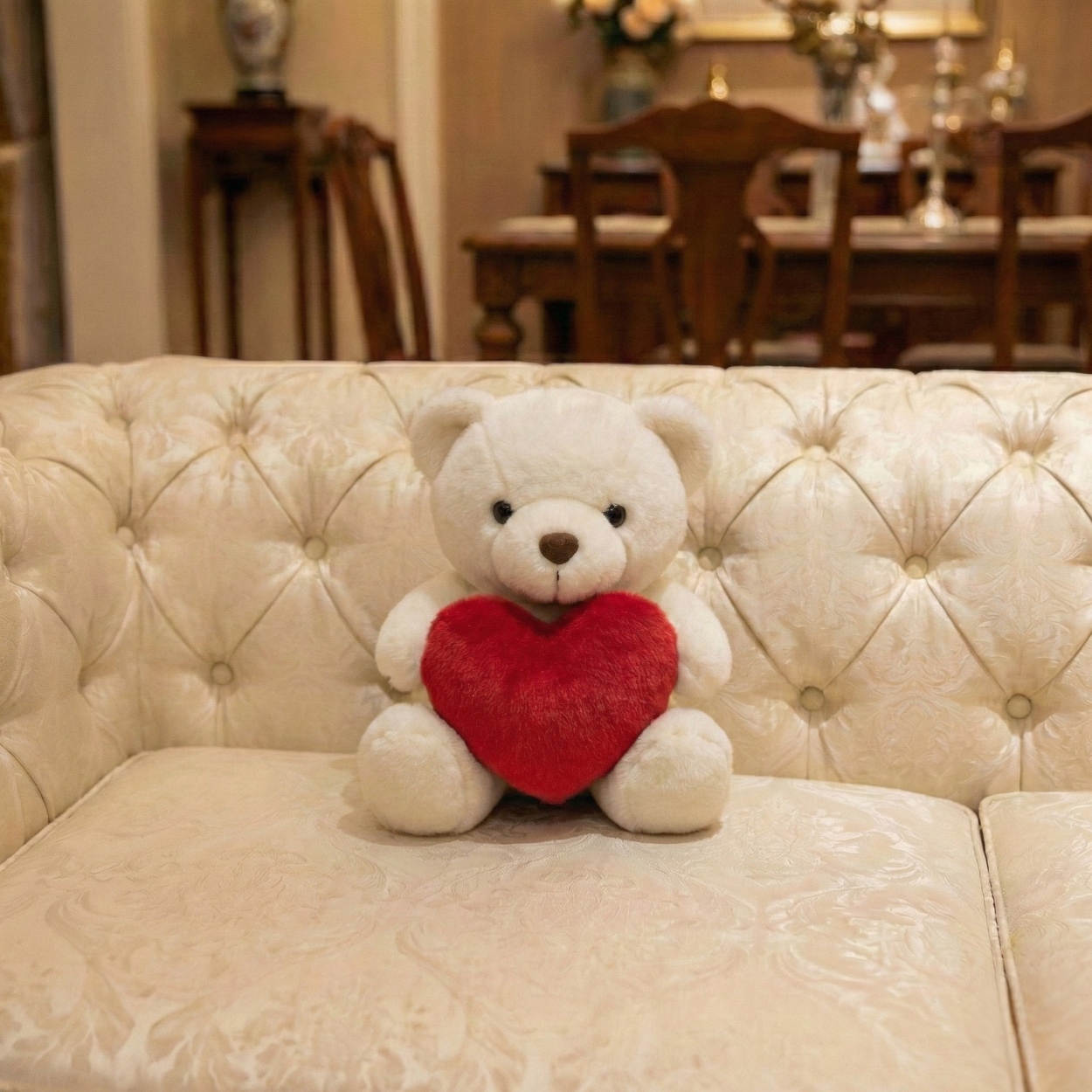 Ours en Peluche avec Cœur (20 cm)