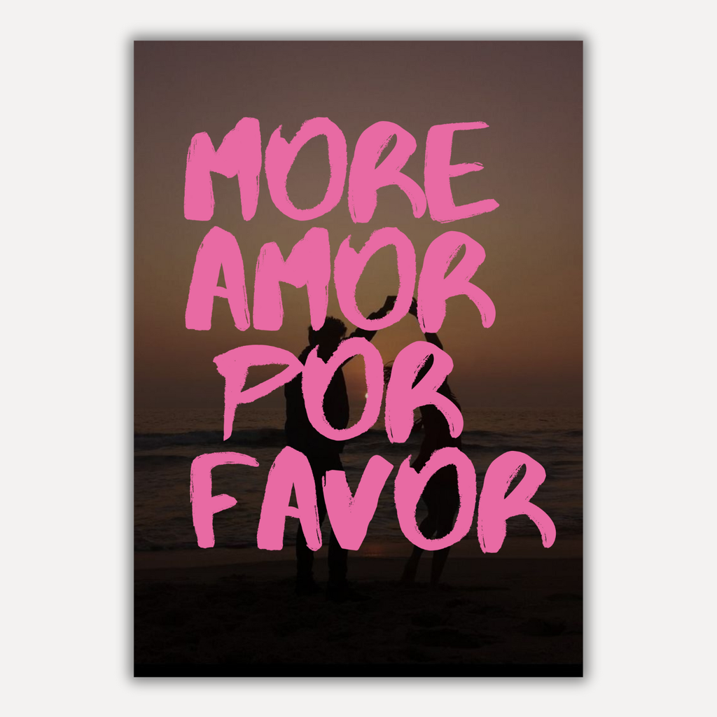 Affiche more amor por favor - Cadre personnalisé