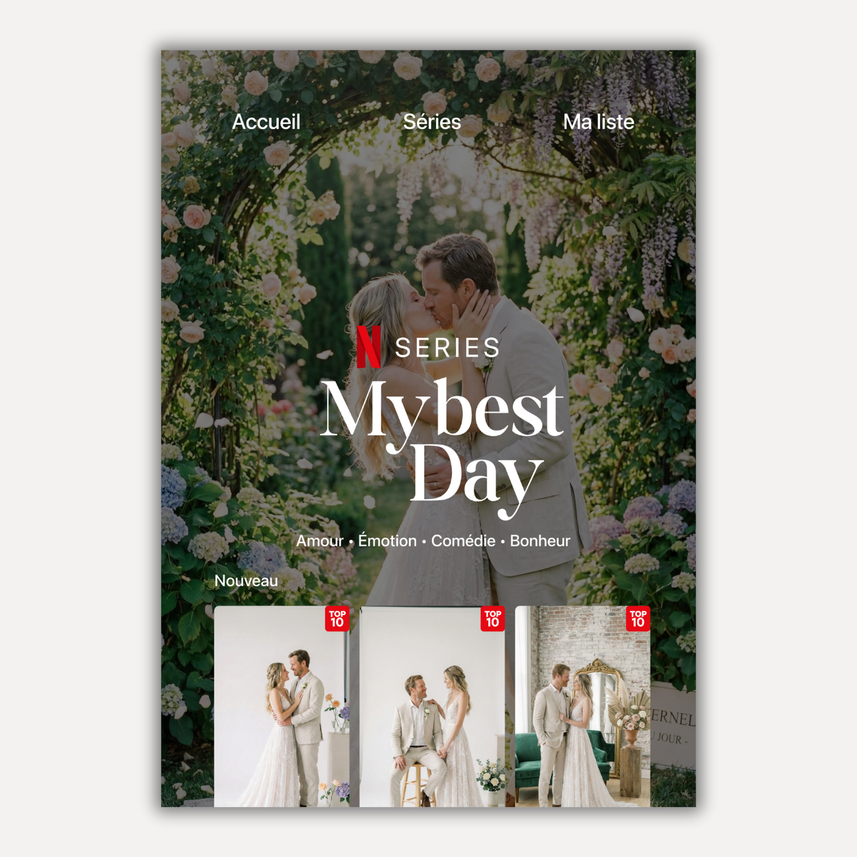 Affiche personnalisée Netflix My Best Day - Cadre Netflix personnalisé