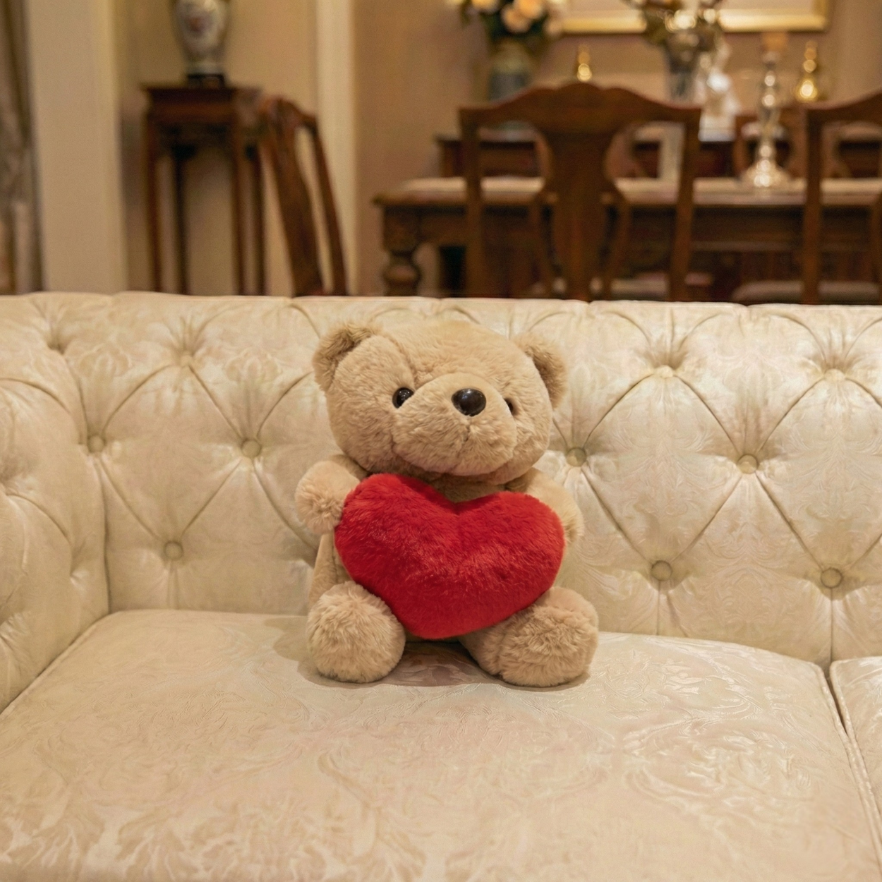 Ours en Peluche avec Cœur (20 cm)